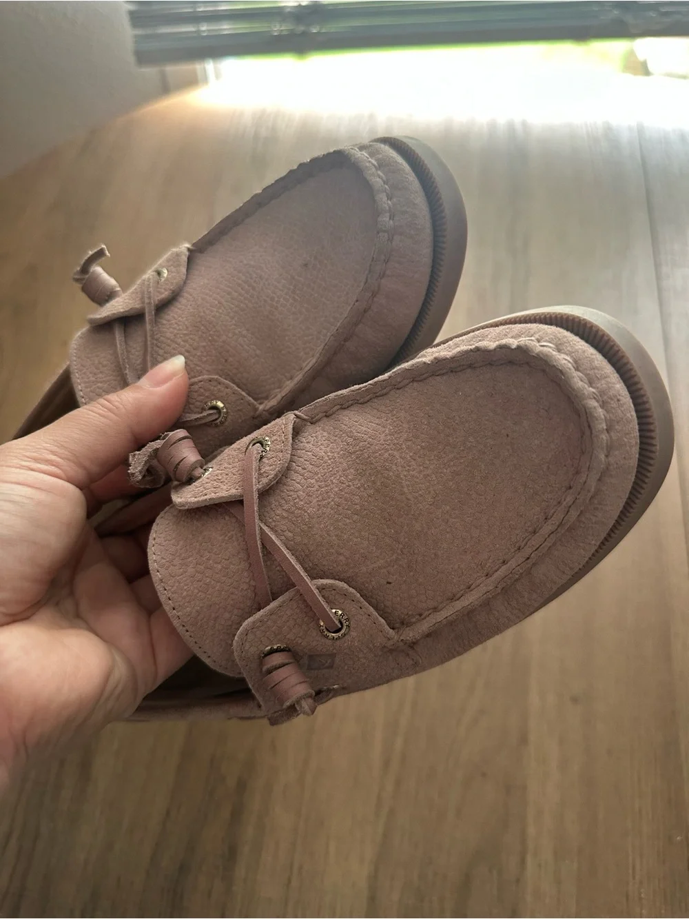 Kids Casual Suede Moccasin Shoes - Pink